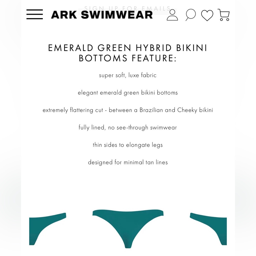 ARK Swimwear Emerald Green Bikini - Picture 5 of 6